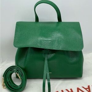 Mansur Gavriel Green Leather Satchel